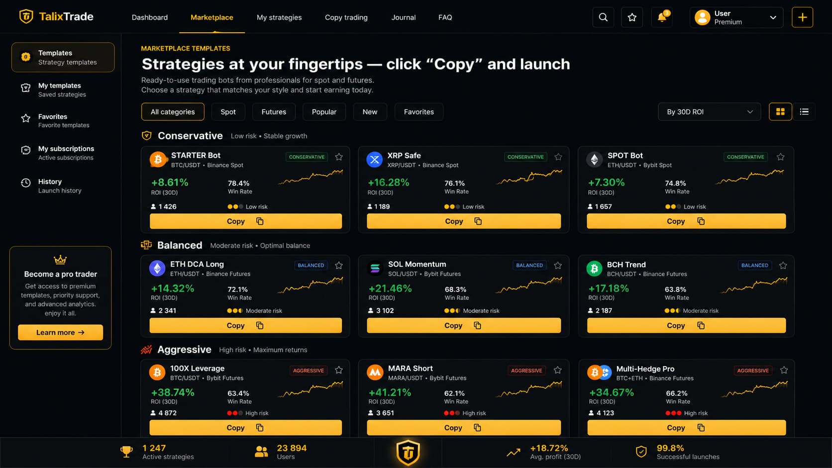 Templates marketplace